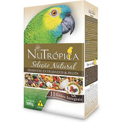 Ração Nutrópica Seleção Natural Sementes e Extrusados para Papagaio 300g