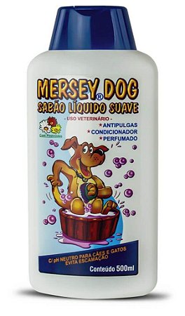 Sabão Líquido Mersey Dog Antipulgas 500ml