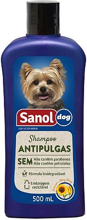 Shampoo Sanol Antipulgas para Cães 500ml