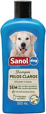 Shampoo Sanol Pêlos Claros para Cães 500ml