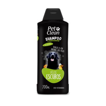Shampoo e Condicionador Pet Clean Pêlos Escuros para Cães 700ml
