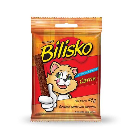 Petisco Bilisko para Gatos Bifinho Sabor Carne 45g