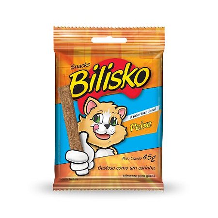 Petisco Bilisko para Gatos Bifinho Sabor Peixe 45g