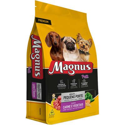 Ração Magnus Petit Sabor Carne & Vegetais para Cães Adultos Porte Pequeno