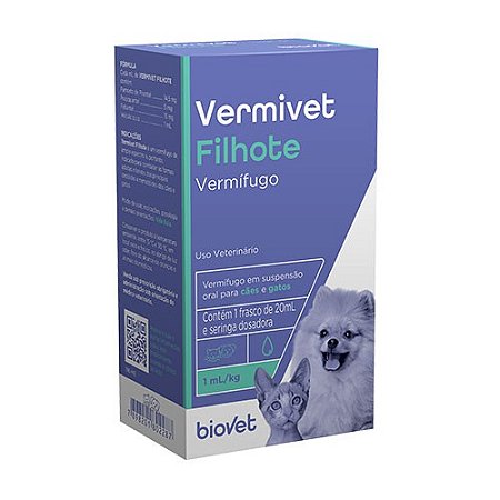 Vermífugo Vermivet Filhote 20ml