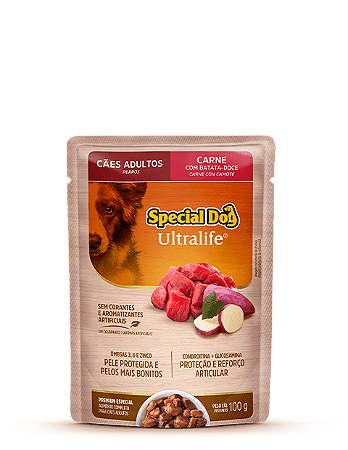 Ração Úmida Special Dog Sachê para Cães Adultos Sabor Carne 100g