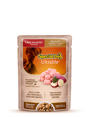 Ração Úmida Special Dog Sachê para Cães Filhotes Sabor Frango 100g