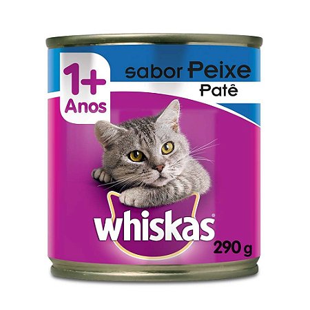 Whiskas Lata Gatos Adultos Peixe Patê 290g