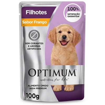 Optimum Cão Sachê Filhote 100g