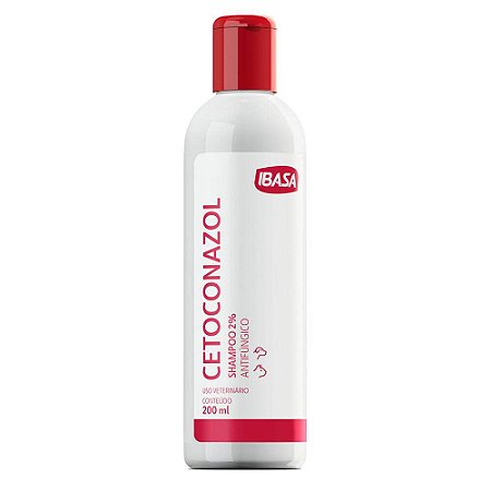 Shampoo Antifúngico Ibasa Cetoconazol 2% 200ml  Para Cães e Gatos