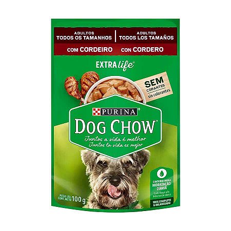 Dog Chow Sachê Adultos Cordeiro 100g