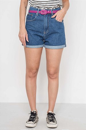 Short Mom Jeans Barra Dobrada