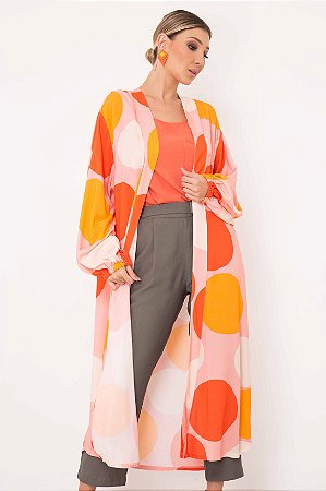 Kimono Longo Bolas Color