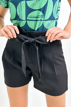 Short Alfaiataria Amarração Frontal