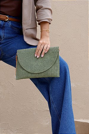 Bolsa Clutch Trançada Color