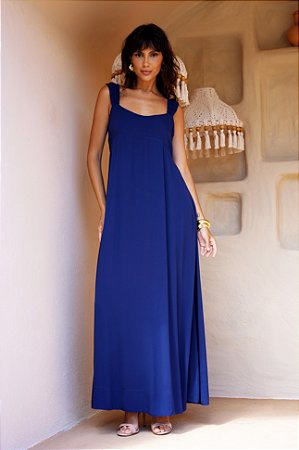 Vestido Longo Viscose Alça Elástico
