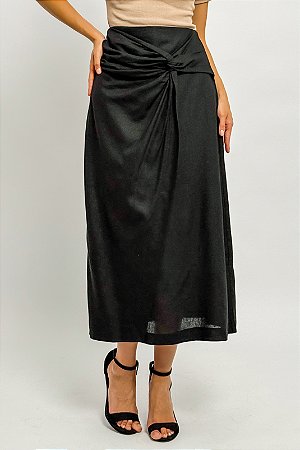 Saia Longuete Nó Lateral Fenda