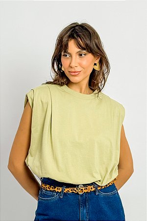 Blusa Semi Cropped Muscle Tee Barra Elástico