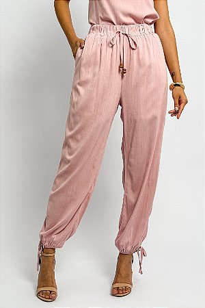 Calça Jogger Elástico Com Amarração