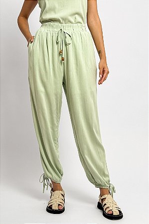 Calça Jogger Elástico Com Amarração