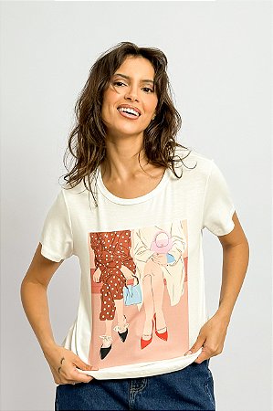 T-shirt Malha Viscose Sapatos