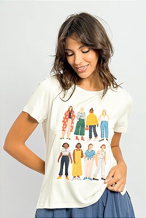 T-shirt Malha Viscose Mulheres