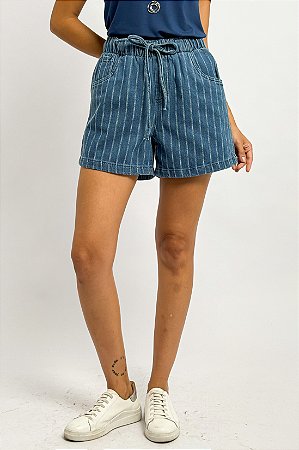 Short Jeans Detalhe Pesponto