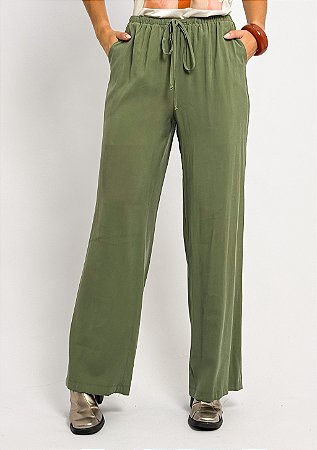 Calça Pantalona Cós Elástico Fino