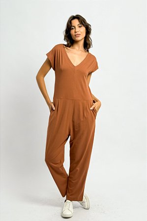 Macacão Malha Viscose Bolso