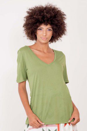 T-shirt Básica Malha Viscose