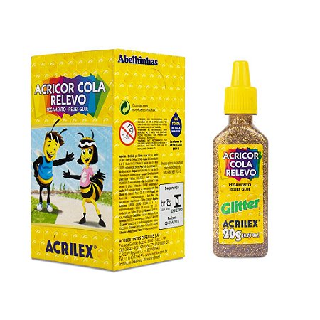 ACRICOR COLA RELEVO – GLITTER - Unidade