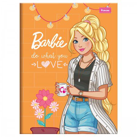 Caderno Brochura Grande Capa Dura Barbie 48 Folhas - Acalanto