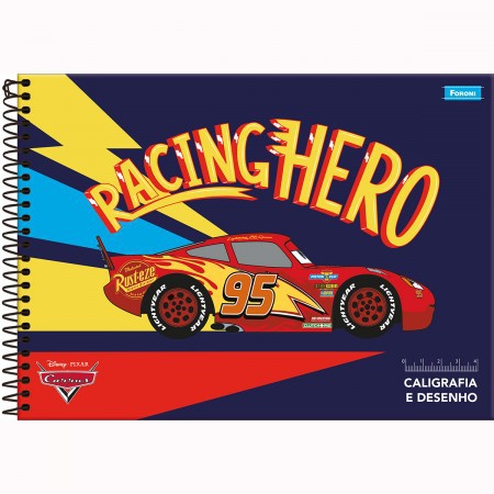 Caderno Cartografia Capa Dura Plus (Milimetrado) Carros 80 Folhas