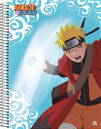 Caderno Universitário Espiral Naruto Capa Dura 10 Matérias 160 Folhas