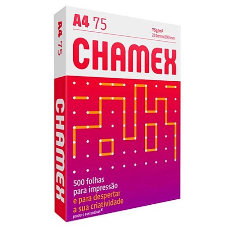 Papel A4 Chamex 75 g/m² Pacote 500 Folhas