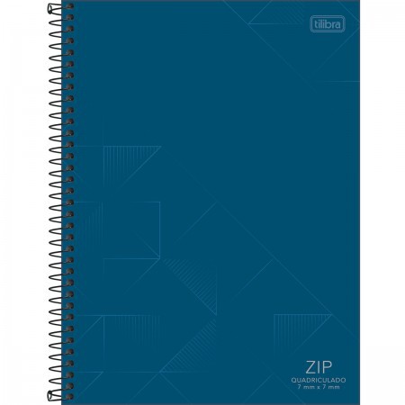 CADERNO QUADRICULADO 7X7 MM ESPIRAL CAPA DURA UNIVERSITÁRIO ZIP 80 FOLHAS