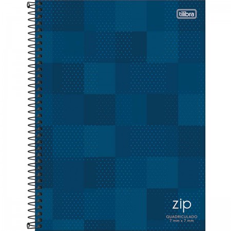 CADERNO QUADRICULADO 7X7 MM ESPIRAL CAPA DURA UNIVERSITÁRIO ZIP 80 FOLHAS