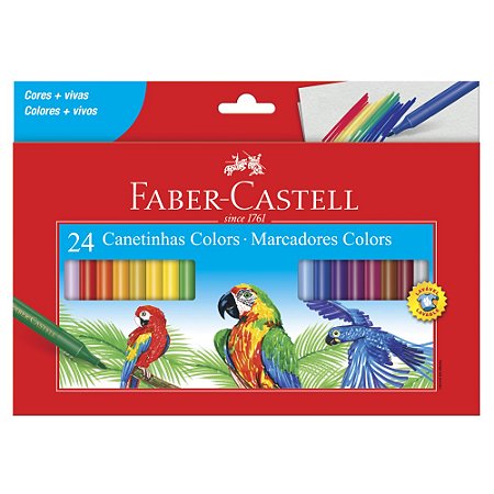 Canetinha Hidrográfica Faber-Castell 24 Cores