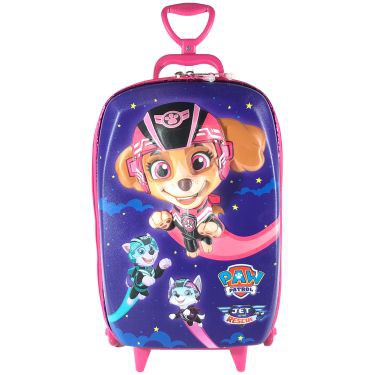 Mala Infantil Paw Patrol Skye Jet Rosa Maxtoy Diplomata com Rodinha Tripla