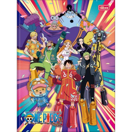 CADERNO BROCHURA CAPA DURA UNIVERSITÁRIO ONE PIECE 80 FOLHAS