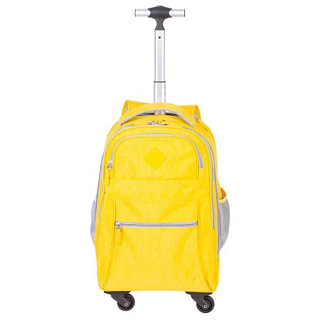 Mochila Carrinho 4 Rodas Sestini Rolling Crinkle - Amarelo