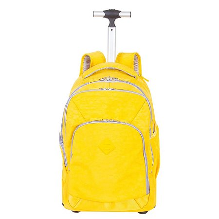 Mochila Carrinho 2 Compartimentos Sestini Rolling Crinkle - Amarelo