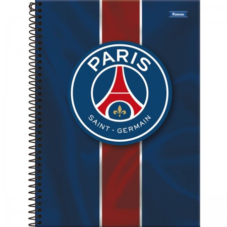 CADERNO ESPIRAL CAPA DURA UNIVERSITÁRIO 15 MATÉRIAS PARIS SAINT GERMAIN 240 FOLHAS