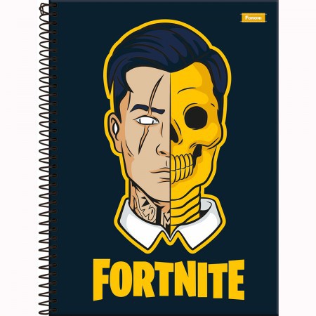 Caderno Universitário Fortnite Capa Dura 10 Matérias 160 Folhas