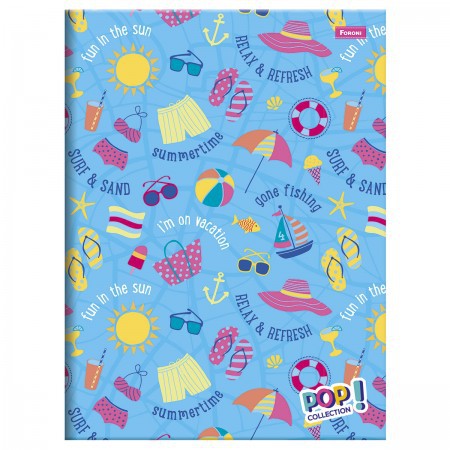 Caderno Brochura Grande Capa Dura Pop Collection 48 Folhas