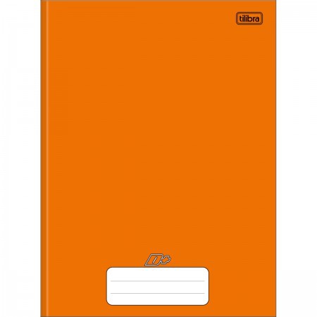 CADERNO BROCHURA GRANDE CAPA DURA D+ LARANJA 96 FOLHAS