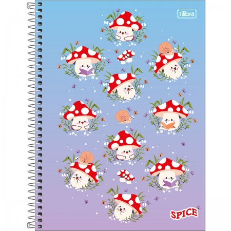 CADERNO ESPIRAL CAPA DURA UNIVERSITÁRIO 1 MATÉRIA SPICE FEMININO 80 FOLHAS