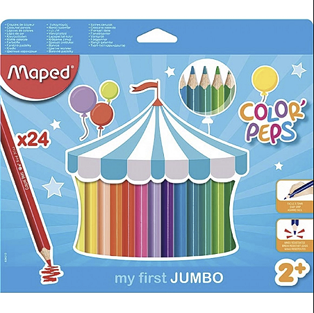 Lápis de Cor Color'Peps Jumbo 24 Cores Maped
