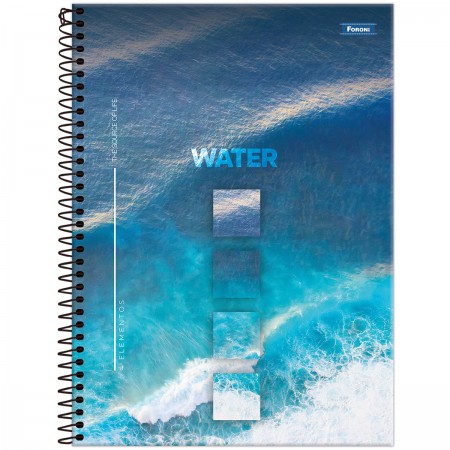 CADERNO ESPIRAL CAPA DURA UNIVERSITÁRIO 1 MATÉRIA 4 ELEMENTOS 80 FOLHAS