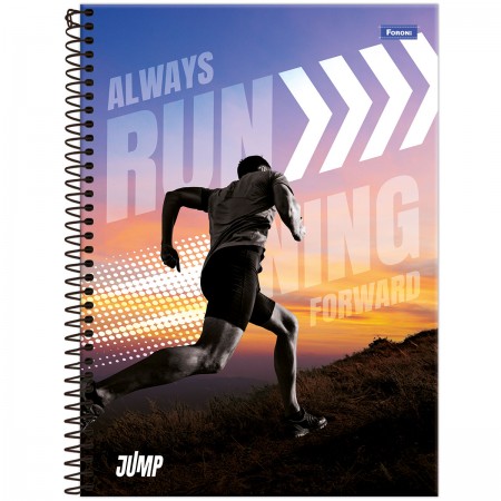 CADERNO ESPIRAL CAPA DURA UNIVERSITÁRIO 1 MATÉRIA JUMP 96 FOLHAS